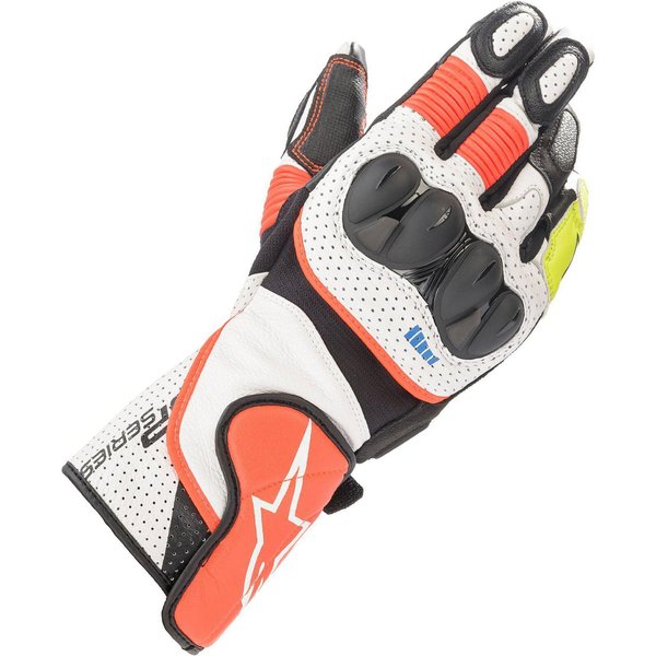Alpinestars SP-2 V3 Motorcycle Gloves 3XL White Red Fluo Black