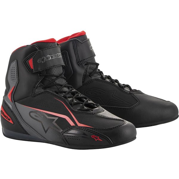 Alpinestars Faster-3 Motorcycle Boots 38 Black Grey Red (UK 5)