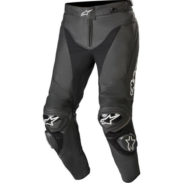 Alpinestars Track v2 CE Leather Motorcycle Trousers 48 Black Standard (UK 32)
