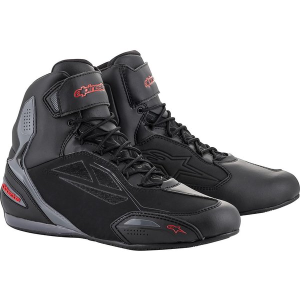 Alpinestars Faster 3 DryStar Motorcycle Boots 42 Black Grey Red (UK 8)