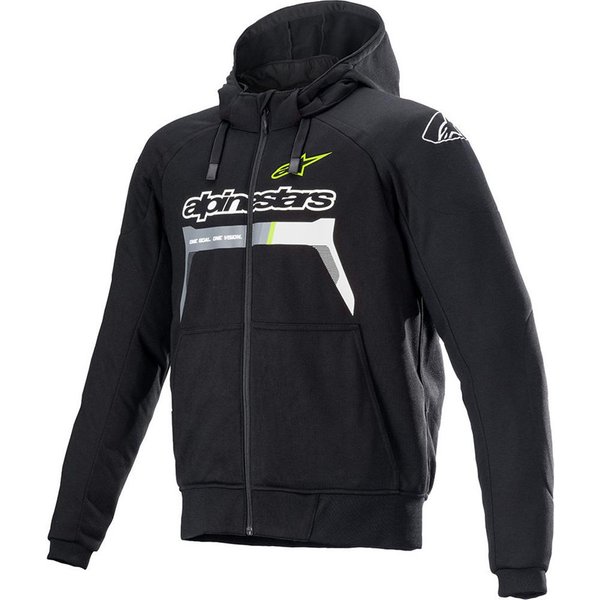 Alpinestars Chrome Ignition Motorcycle Hoodie XXL Black Yellow Fluo