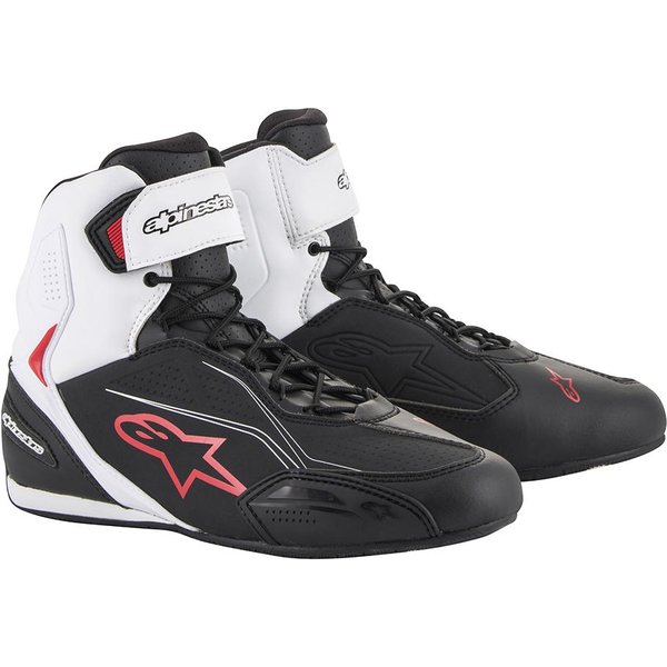 Alpinestars Faster-3 Motorcycle Boots 38 Black White Red (UK 5)