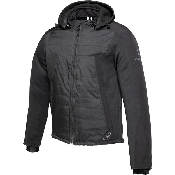 Black Premium Rocksolid Armoured Motorcycle Jacket S Black