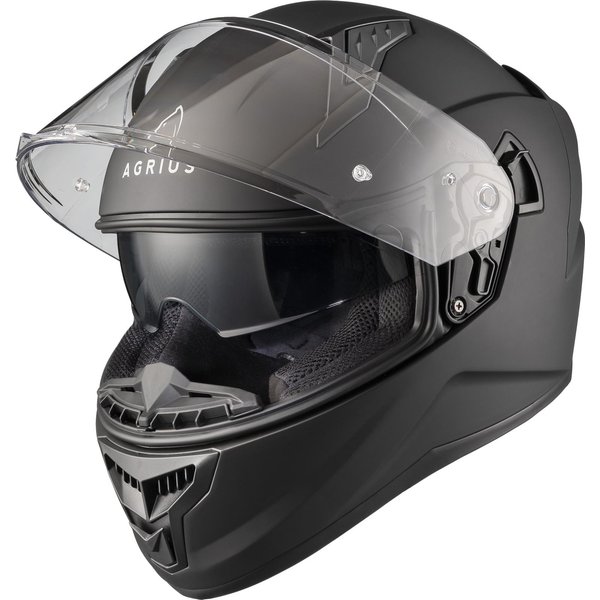 Agrius Wrath Solid Motorcycle Helmet XS Matt Black