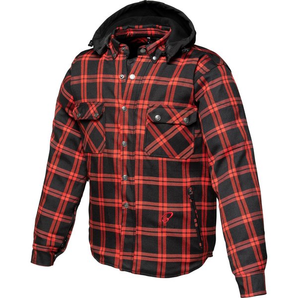 Black Forge Armoured Motorcycle Shirt M Black Red