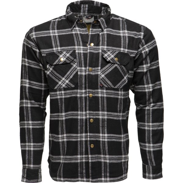 Black Coyote Kevlar Motorcycle Shirt XXL Black White