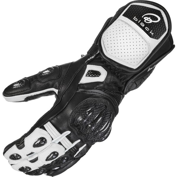 Black Raptor 390 Motorcycle Gloves L Black White