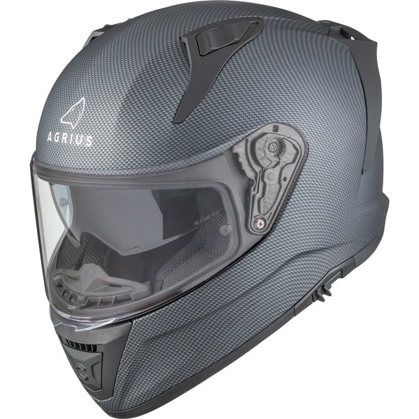 Agrius Storm Solid Motorcycle Helmet XS Carbon Matt Black