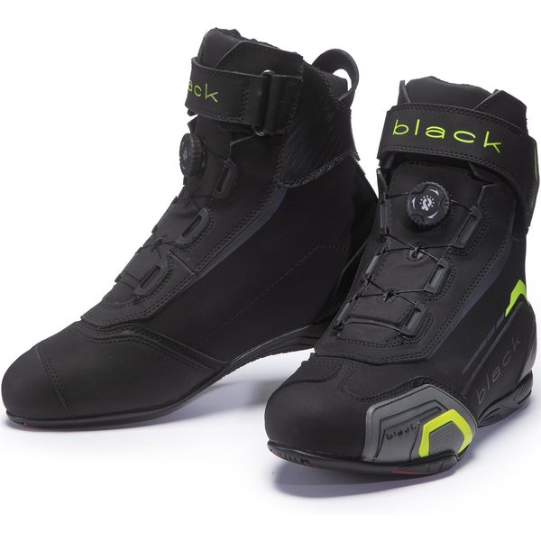 Black Firefly WP Ankle Motorcycle Boots 44 Black Yellow (UK 10)