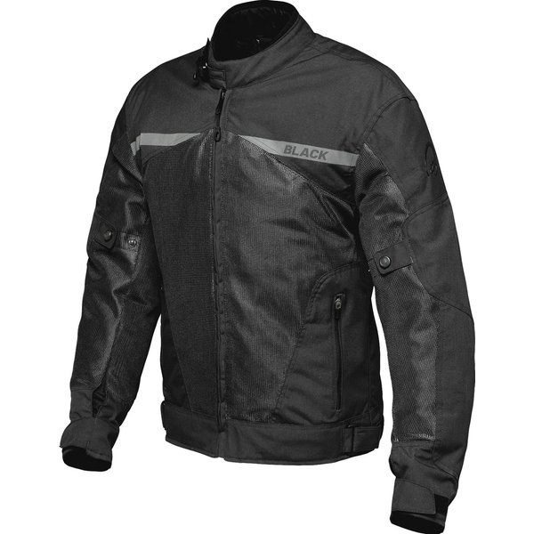 Black Openwork Air Motorcycle Jacket 5XL Black