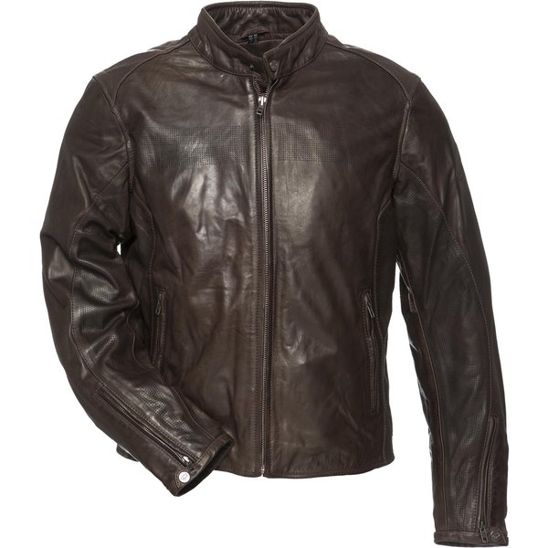 Black Notus Leather Motorcycle Jacket L (42) Brown