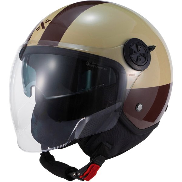 Shox Interceptor SV Ranger Open Face Motorcycle Helmet S Gloss Burgundy Sand