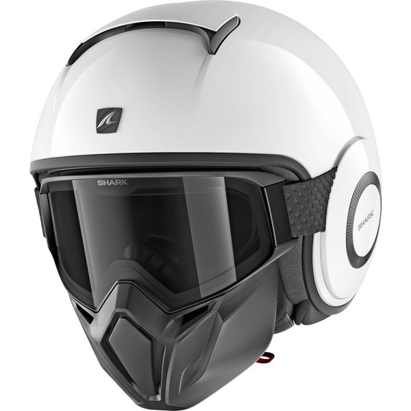 Shark Street-Drak Blank Open Face Motorcycle Helmet M White (WHU)