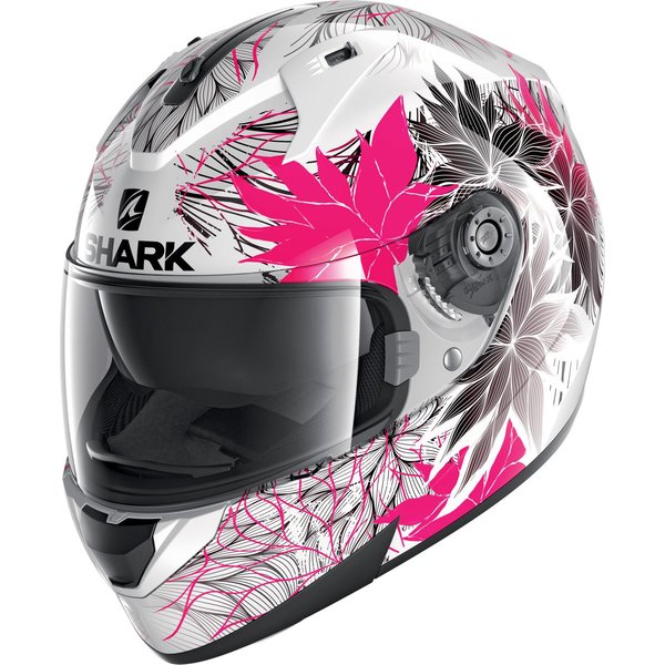 Shark Ridill Nelum Motorcycle Helmet L White Black Violet (WKV)