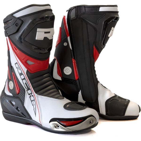 Richa Blade Waterproof Motorcycle Boots 43 Black White Red (UK 9)