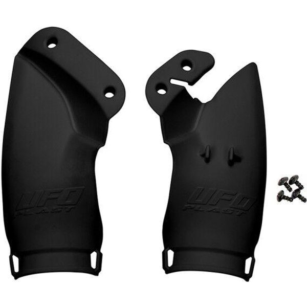 YA05803#001 - UFO Front Number Board Extenders For Yamaha YZF250 2024-2026 - Black