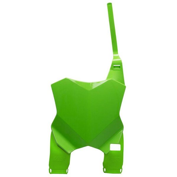 KA04771#026 - UFO Front Number Board With Extension For Kawasaki KX250 2021-2026 - Green
