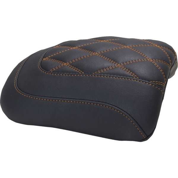 88611MO - Mustang Padded Passenger Seat Cowl For Harley Davidson FLHX 1923 2024-2026 - Black/Orange