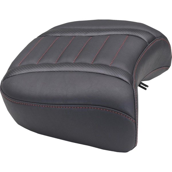 88420DC - Mustang Wide Deluxe Touring Passenger Seat For Harley Davidson FLHX 1923 2024-2026 - Black/Red