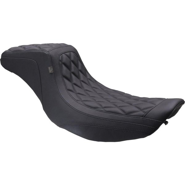 78807 - Mustang Double Diamond Squareback Seat For Harley Davidson FLHR 1340 1997-1998 - Black