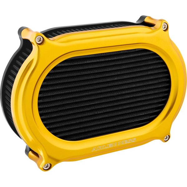 600-197 - Arlen Ness Stage 2 Oval Air Cleaner Kit For Harley Davidson FLDE 1750 2018-2020 - Gold