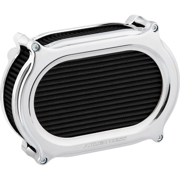 600-170 - Arlen Ness Stage 2 Oval Air Cleaner Kit For Harley Davidson FLSTC1690 2016-2017 - Chrome