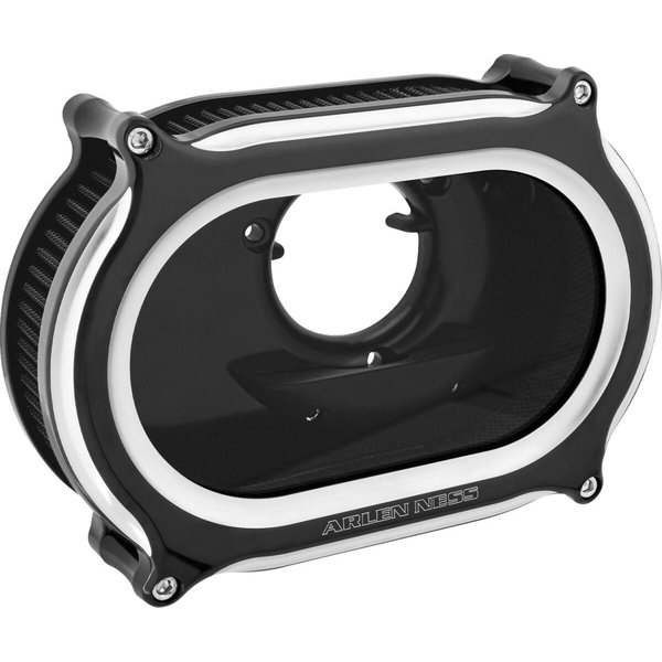 600-252 - Arlen Ness Stage 2 Method Air Cleaner Kit For Harley Davidson FLHR 1584 2008 - Black/Silver