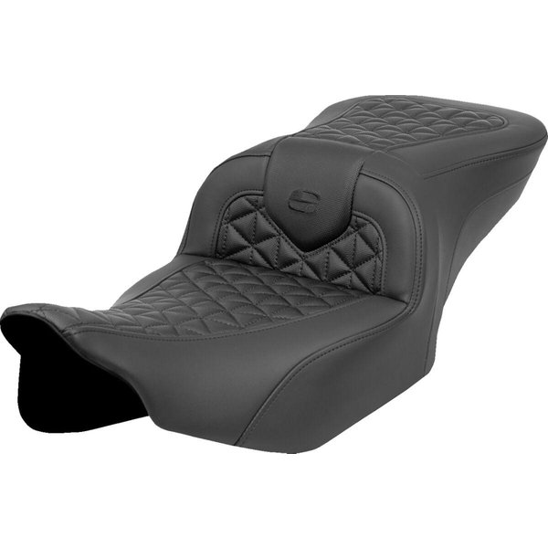 823-07-21000 - Saddlemen RoadSofa Tri Gripper Seat For Harley Davidson FLHX 1923 2024-2026 - Black