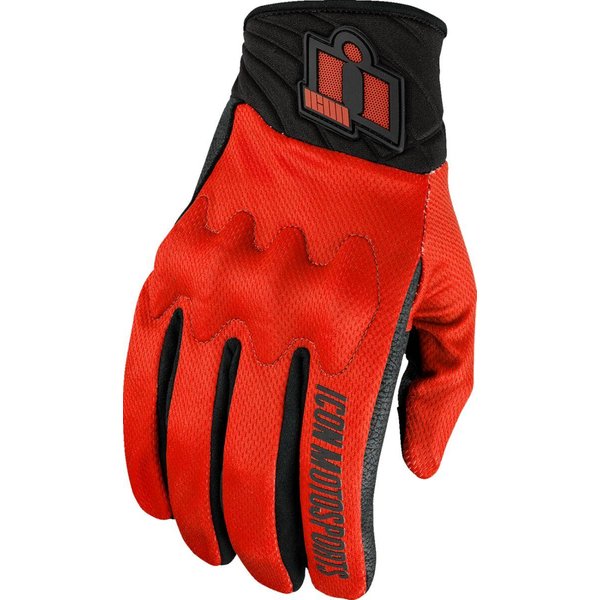3301-4870 - Icon Anthem3 Gloves Medium - Black/Red