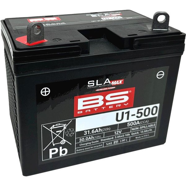 300899 - BS Battery SLA Max AGM Battery For Hytrack JOBBER 400 4X4 2011-2015 - Black