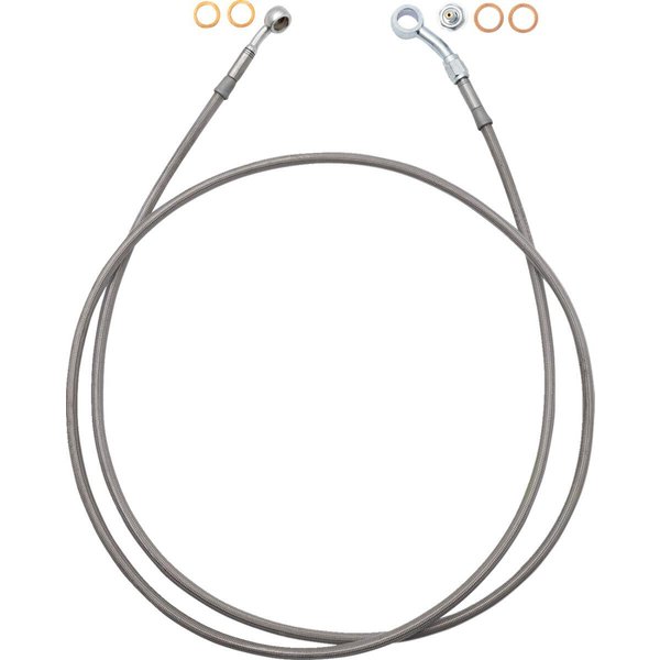 110060 - Fat Baggers Inc. EZ Install Brake Hose For Harley Davidson FLTRK 1868 2020-2024 - Stainless Steel 152.5cm