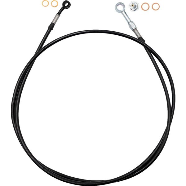 100063-B - Fat Baggers Inc. EZ Install Brake Hose For Harley Davidson FLHX 1923 2024-2026 - Black 160cm