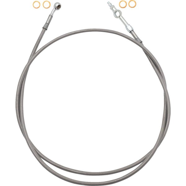 120063 - Fat Baggers Inc. EZ Install Brake Hose For Harley Davidson FLHT 1584 2008-2010 - Stainless Steel 160cm