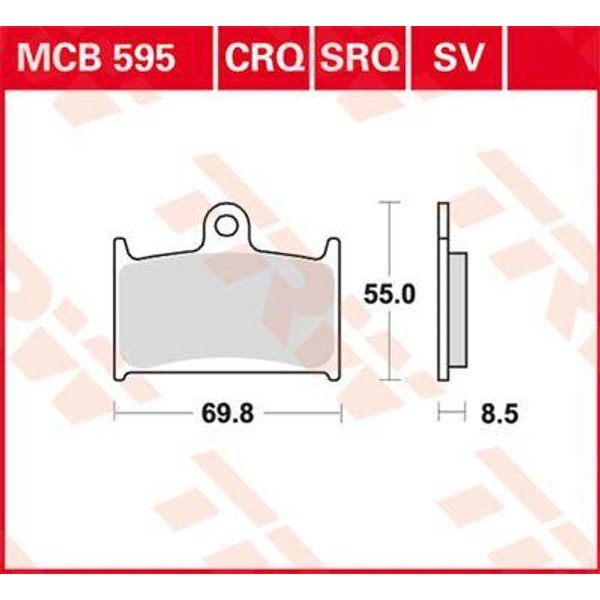 MCB595SV - TRW SV Series Sintered Brake Pads For Indian Chief 111 2014-2017 Front