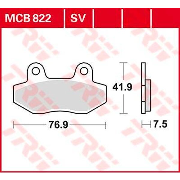 MCB822 - TRW All Round Sintered Metal Brake Pads For Mash Cafe Racer 125 2015-2017 Front