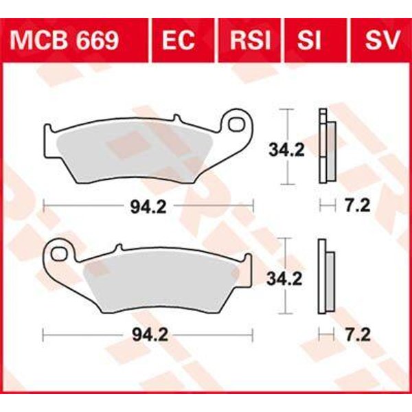 MCB669RSI - TRW RSI Series Sintered Race Brake Pads For Honda CR125 1995-2007 Front