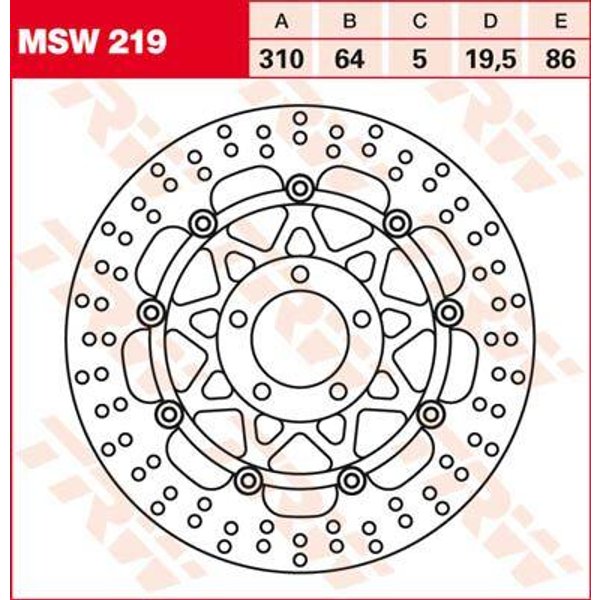 MSW219 - TRW Round Floating Brake Disc For Suzuki GS 500 E 1989-2007 Front