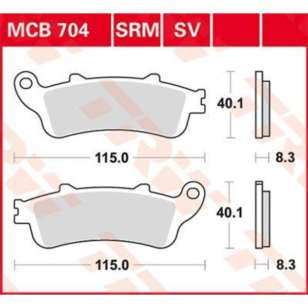 MCB704 - TRW All Round Sintered Metal Brake Pads For Honda CB1100SF 2000-2003 Front