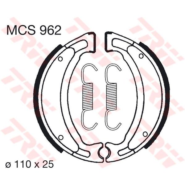 MCS962 - TRW Brake Shoes For Keeway Agora 50 2T 2011-2016 Rear