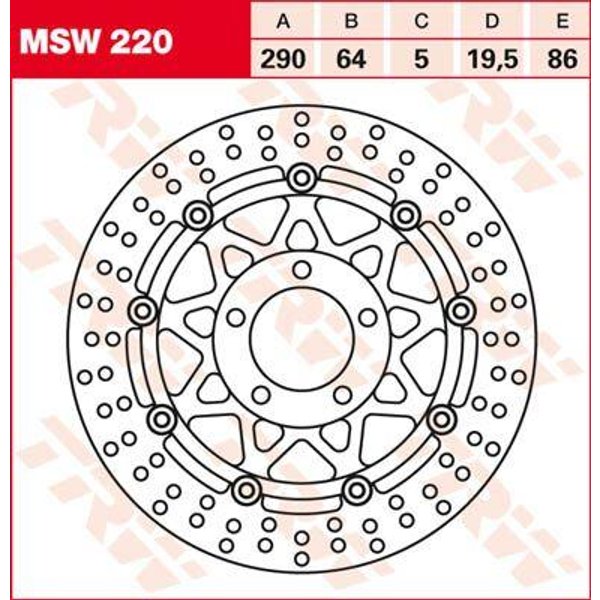 MSW220 - TRW Round Floating Brake Disc For Suzuki GSF 400 1991-1994 Front