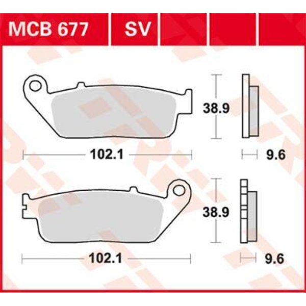 MCB677 - TRW All Round Sintered Metal Brake Pads For Honda CB500F 2013-2023 Front