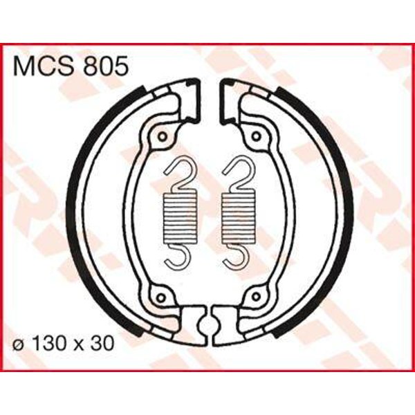 MCS805 - TRW Brake Shoes For Honda CA 125 1995-2000 Rear