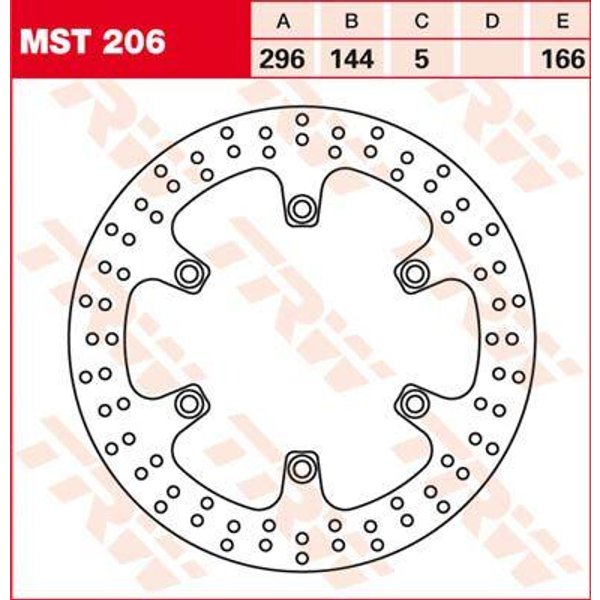 MST206 - TRW Round Fixed Brake Disc 250-299mm For Cagiva Canyon 500 1998-2000 Front