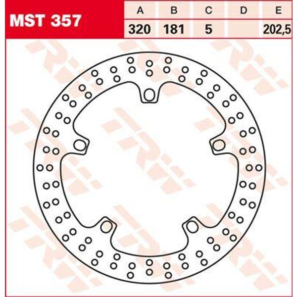MST357 - TRW Round Fixed Brake Disc For BMW F 800 GT ABS 2013-2020 Front