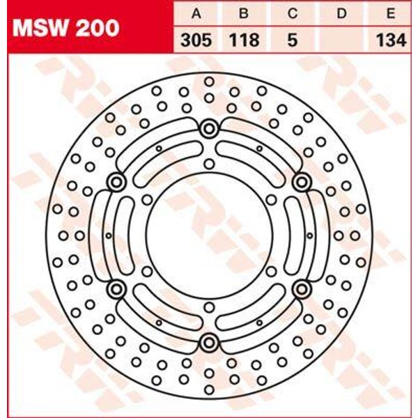 MSW200 - TRW Round Floating Brake Disc For BMW K1 1988-1993 Front