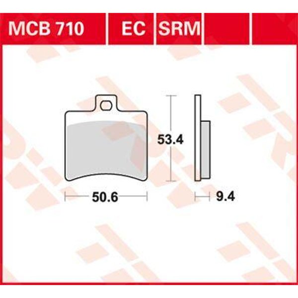 MCB710EC - TRW EC Series Ceramic Brake Pads For Aprilia Atlantic 125 2003-2009 Rear