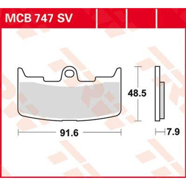MCB747SV - TRW SV Series Sintered Brake Pads For Buell XB12R 2004-2007 Front