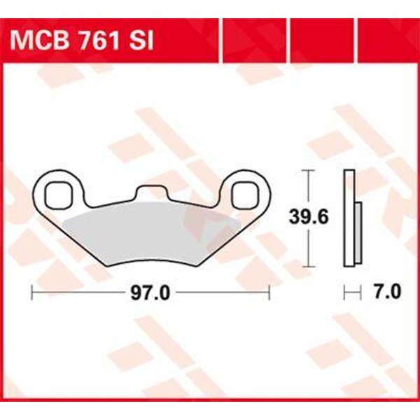 MCB761SI - TRW SI Series Sintered Brake Pads For Polaris ATP 330 4X4 Fit Front Or Rear