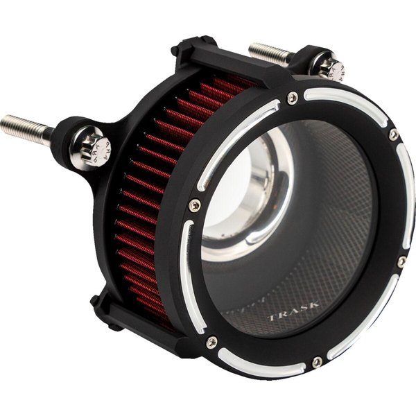 TM-1024RC - Trask Assault Charge High-Flow Air Cleaner Kit For Harley Davidson FLHRXS 1868 2024-2025 - Black/Reverse Cut/Silver