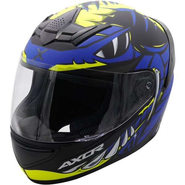 Axor Helmet Rage Full Face - Python Blue Yellow Matt Black